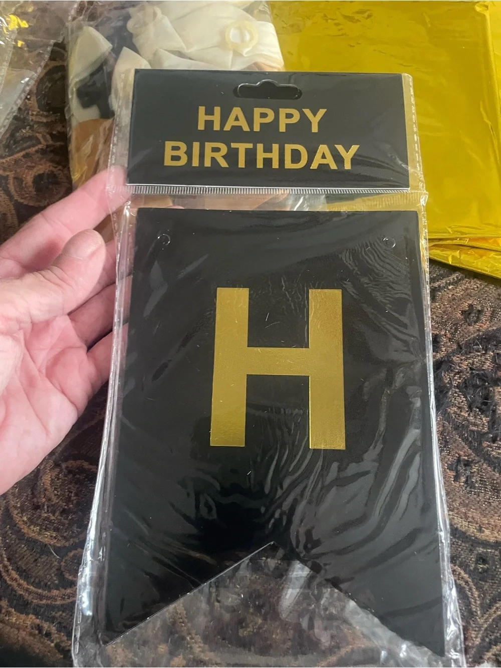 Gold and Black balloon Party pack age 53